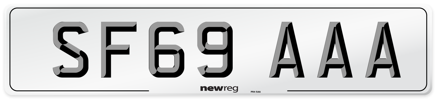 SF69 AAA Number Plate from New Reg
